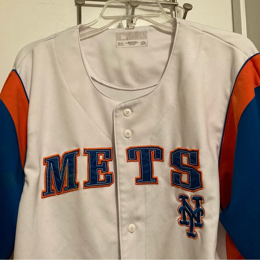 Vintage New York Mets Jersey White Blue and Orange XL - Picture 2 of 8